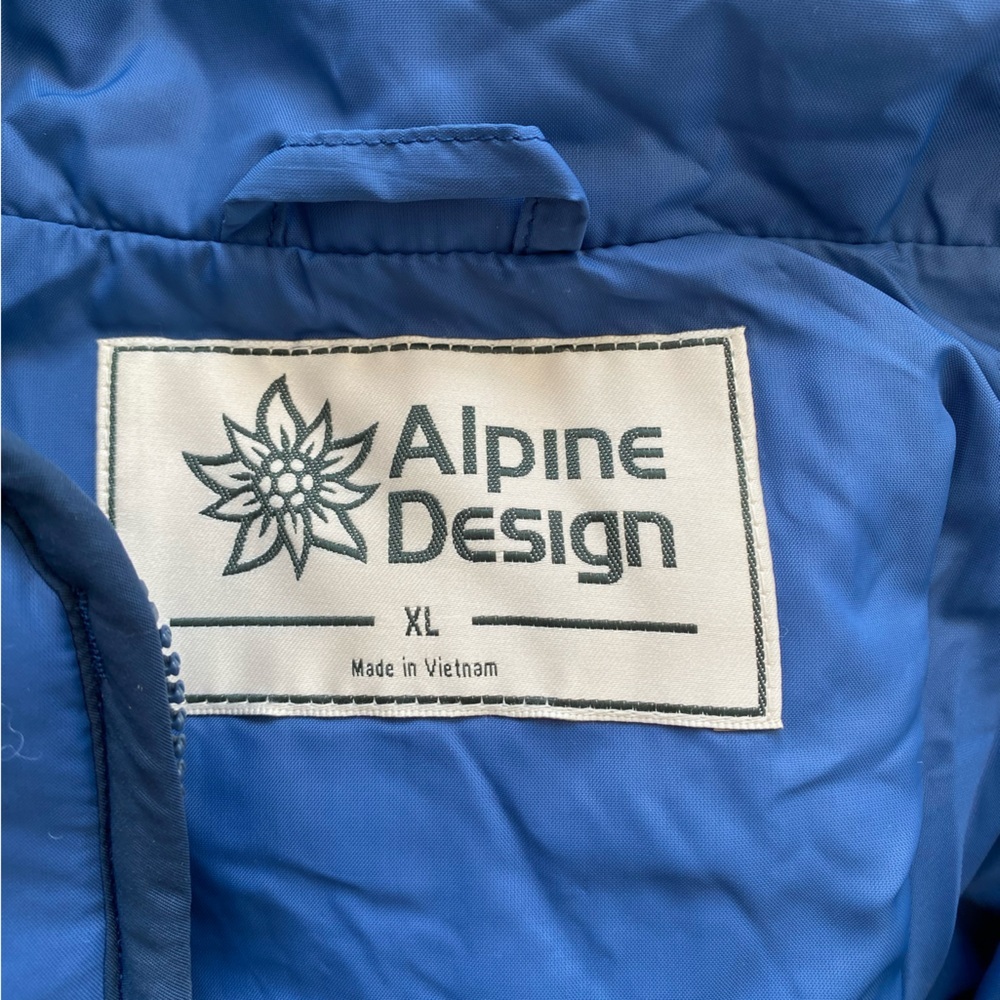 NWT Alpine Design Women's Quilted Anorak Mountain Lake Blue XL - Picture 6 of 6
